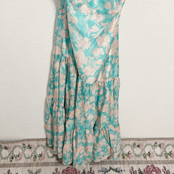 🚨NWT Hutch Anthropologie Phoebe Floral Strapless Maxi Dress - Picture 9 of 12